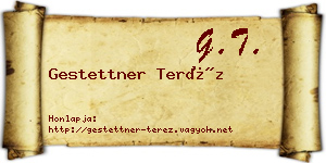 Gestettner Teréz névjegykártya